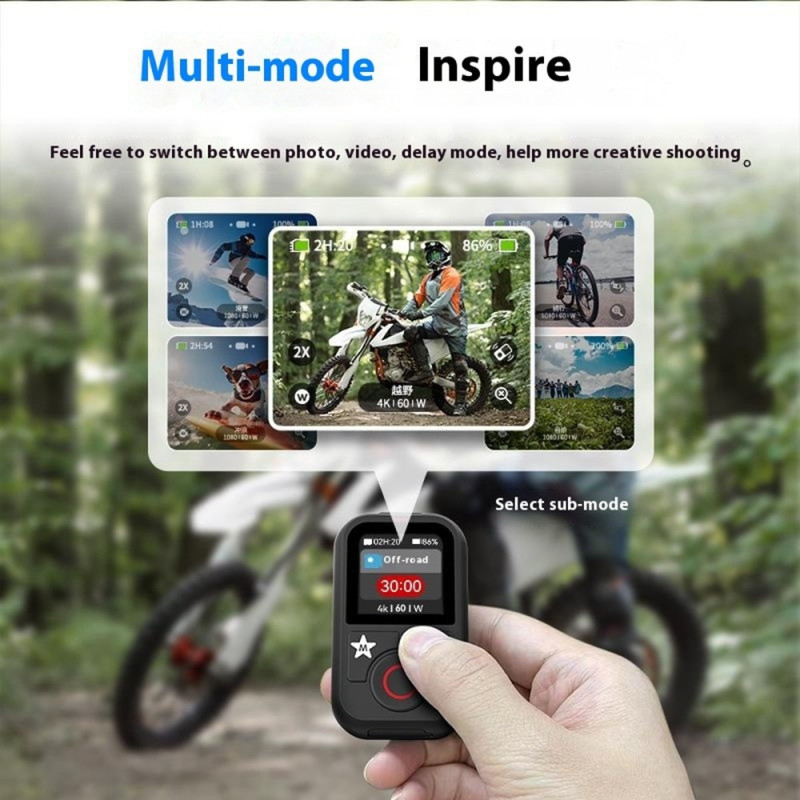 Remote Control For GoPro Hero 13 12 11 10 9 8 GoPro MAX Bluetooth Color Screen
