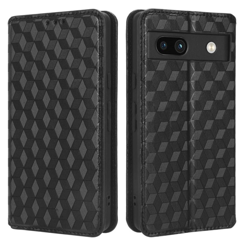 Rhombus Wallet Case for Google Pixel 7a - Black
