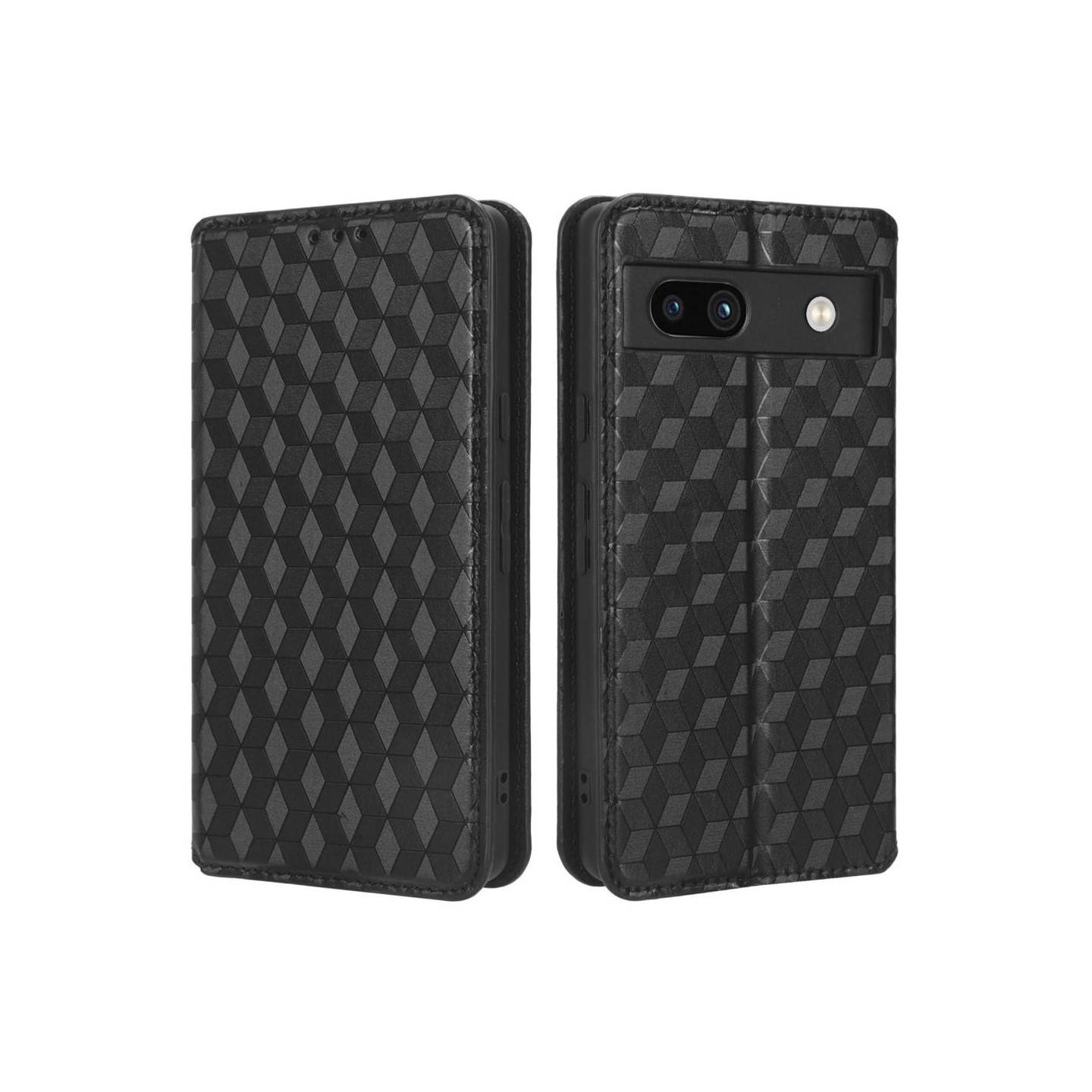 Rhombus tegnebog taske til Google Pixel 7a - Sort