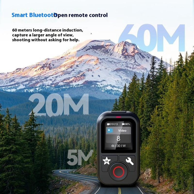 Kaukosäädin GoPro Hero 13 12 11 10 9 8 GoPro MAX Bluetooth -värinäytölle