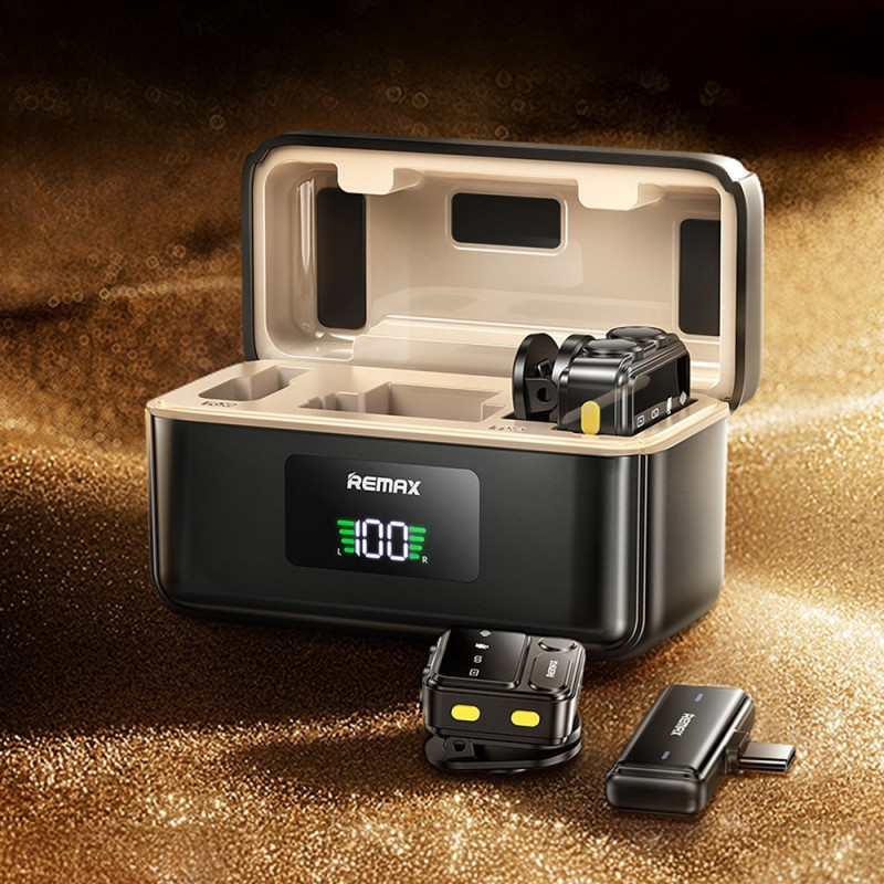 Trådlöst Lavalier Mikrofon Digital display En-till-två-mikrofon - iP-gränssnitt