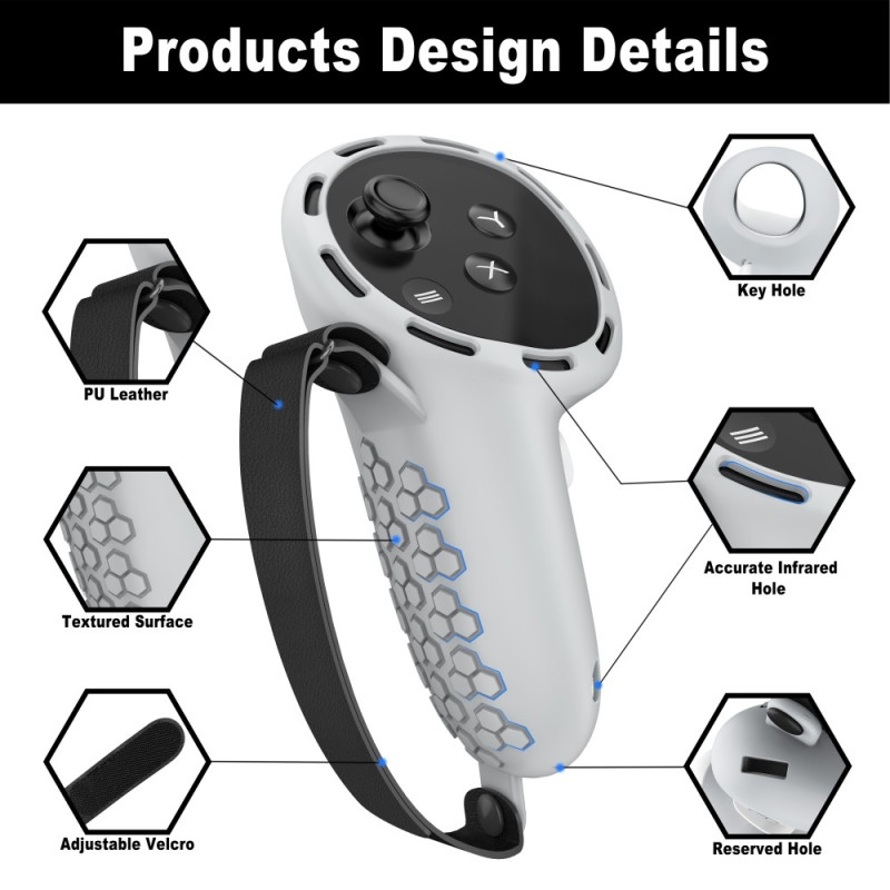 For Meta Quest 3S Sett med mye, mye forskjellig tilbehør - Grå