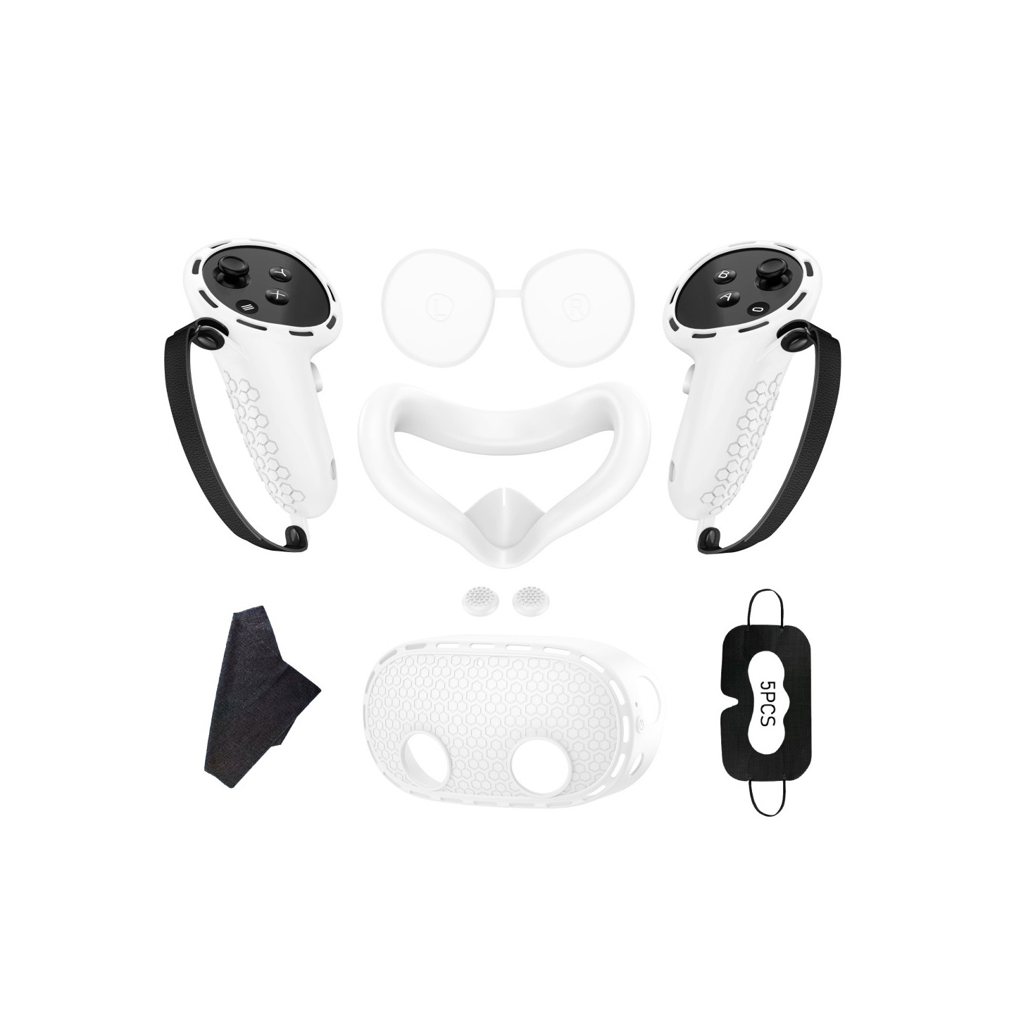 For Meta Quest 3S Set with many many different accessories - White