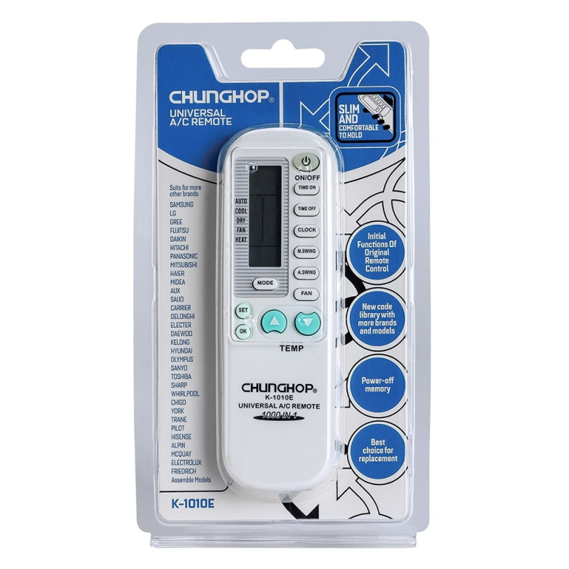 Fjernkontroll CHUNGHOP K-1010E Universal erstatning klimaanlegg AC
