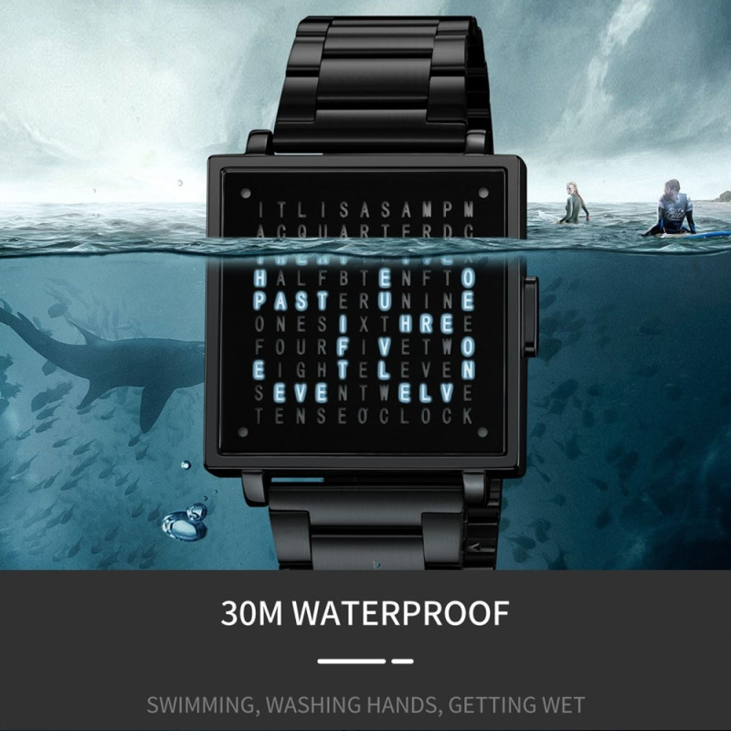 SKMEI Elektronisk Armbåndsur Digitalt Ur Dato Armbåndsur - Sølv - Stål