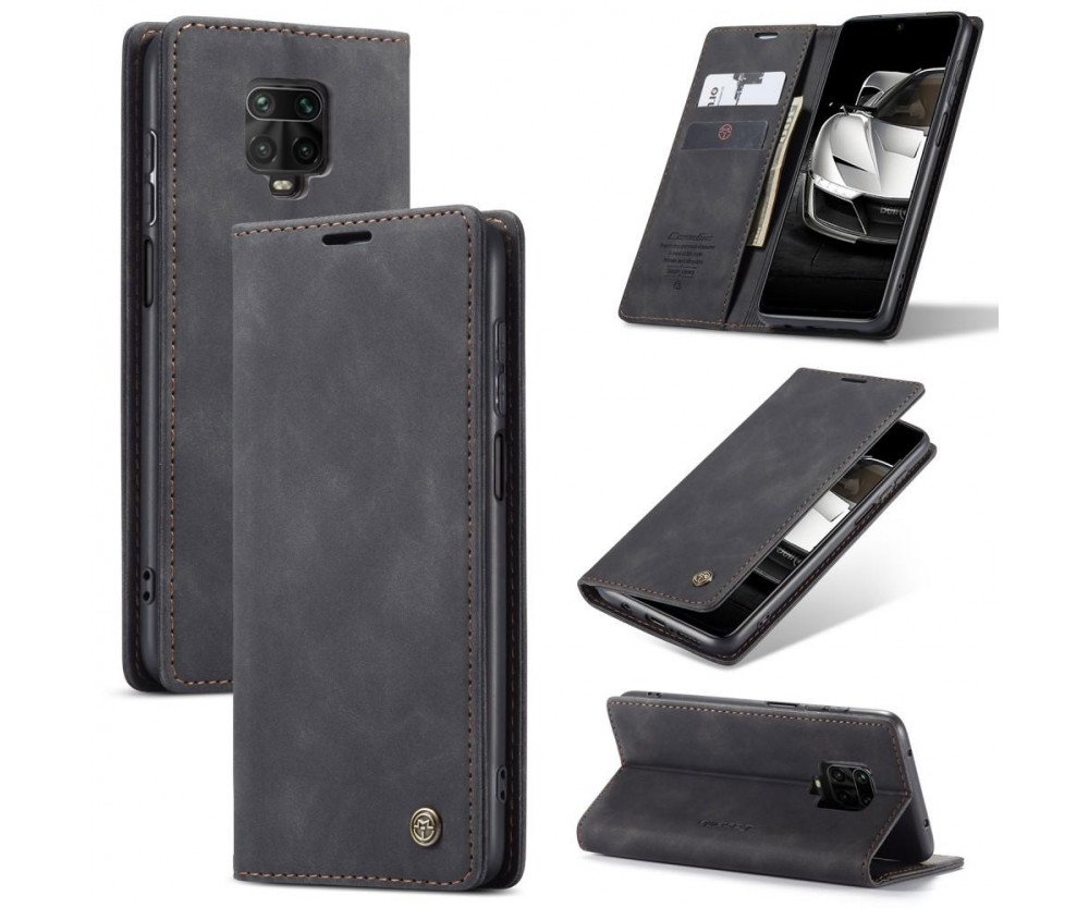 CASEME Plånboksfodral Xiaomi Redmi Note 9 Pro - Svart