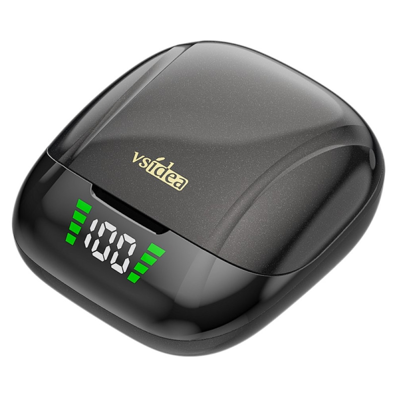 VSIDEA A9S Wireless Headphones BT 5.4 Noise Cancelling Waterproof Headset - Black