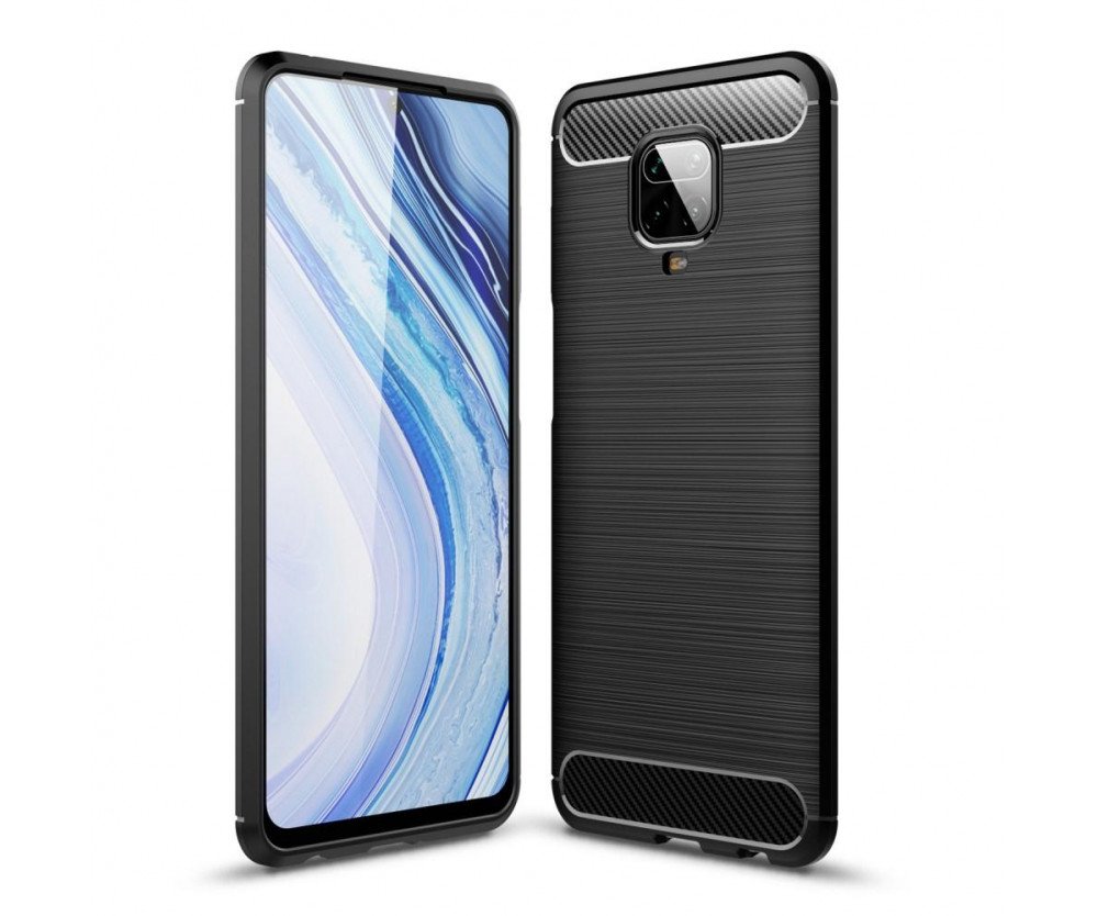 Xiaomi Note 9 Pro Karbon fiber Texture Skal - Svart