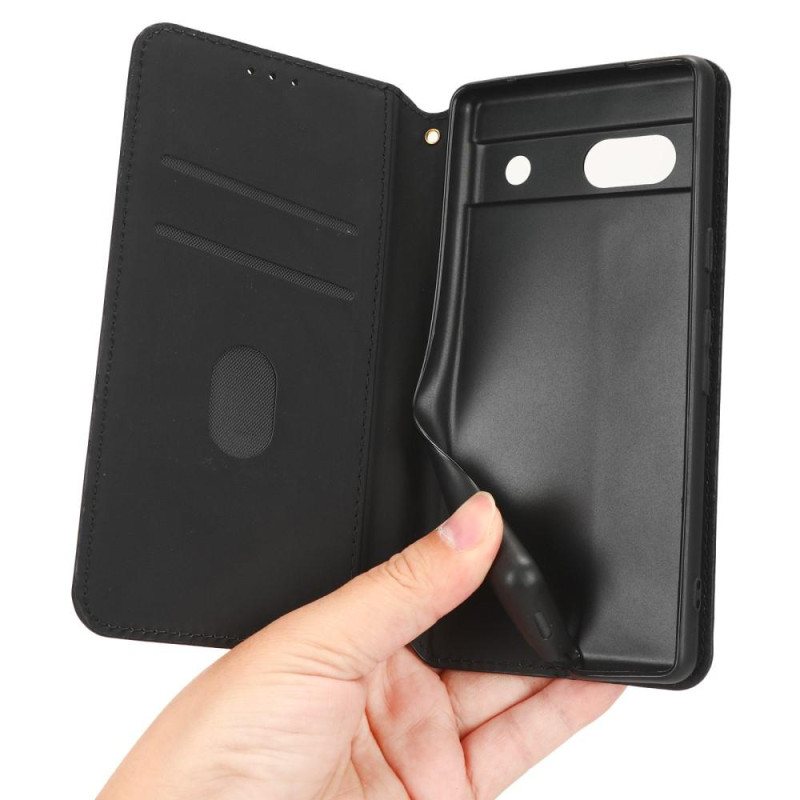 Rhombus Wallet Case for Google Pixel 7a - Black
