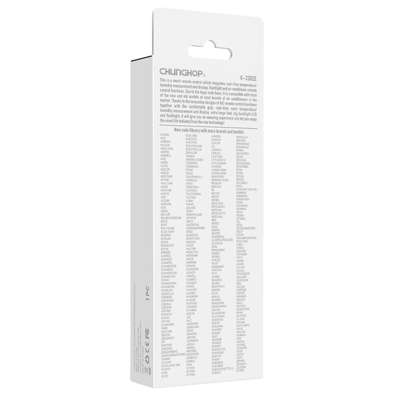 Fjernbetjening CHUNGHOP K-3302E Universal Reserveklimaanlæg AC