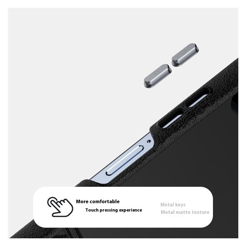 ABEEL For Samsung Galaxy Z Flip7 5G Case PC + Aluminum Alloy + PU-Leather