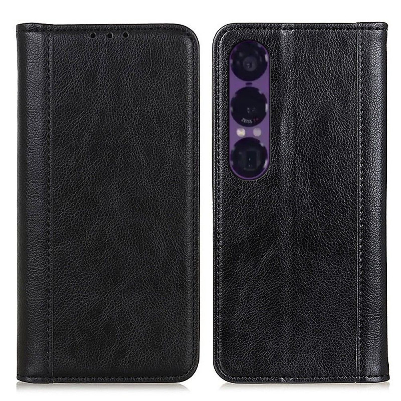For Sony Xperia 1 VII Stand Case Split Litchi Texture Wallet Phone Cover