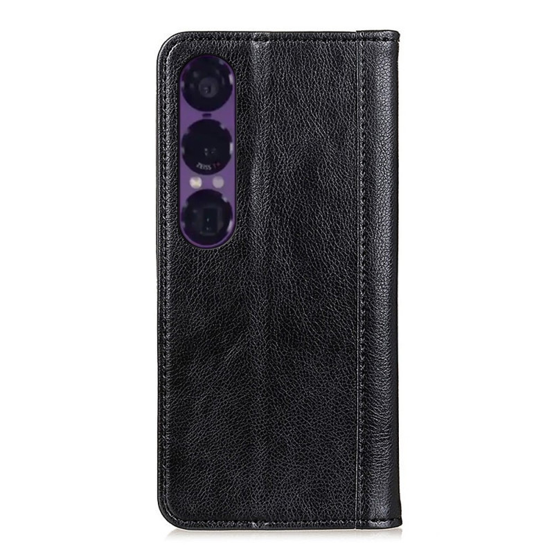 For Sony Xperia 1 VII Stand Case Split Litchi Texture Wallet Phone Cover