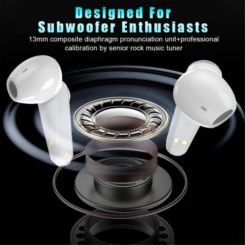 VSIDEA A15K Wireless Headphones BT 5.4 Noise Cancelling Waterproof Headset - White