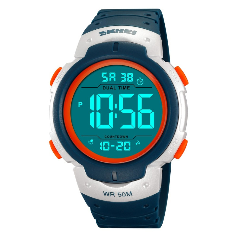 SKMEI Digital Electronic Wristwatch Clock Dual Time - Sea blue