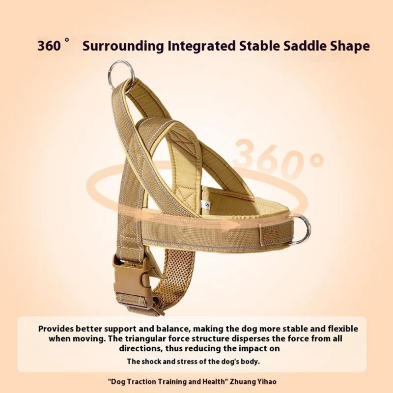 Taktisk sele med håndtak for hundetrening og turgåing, størrelse M