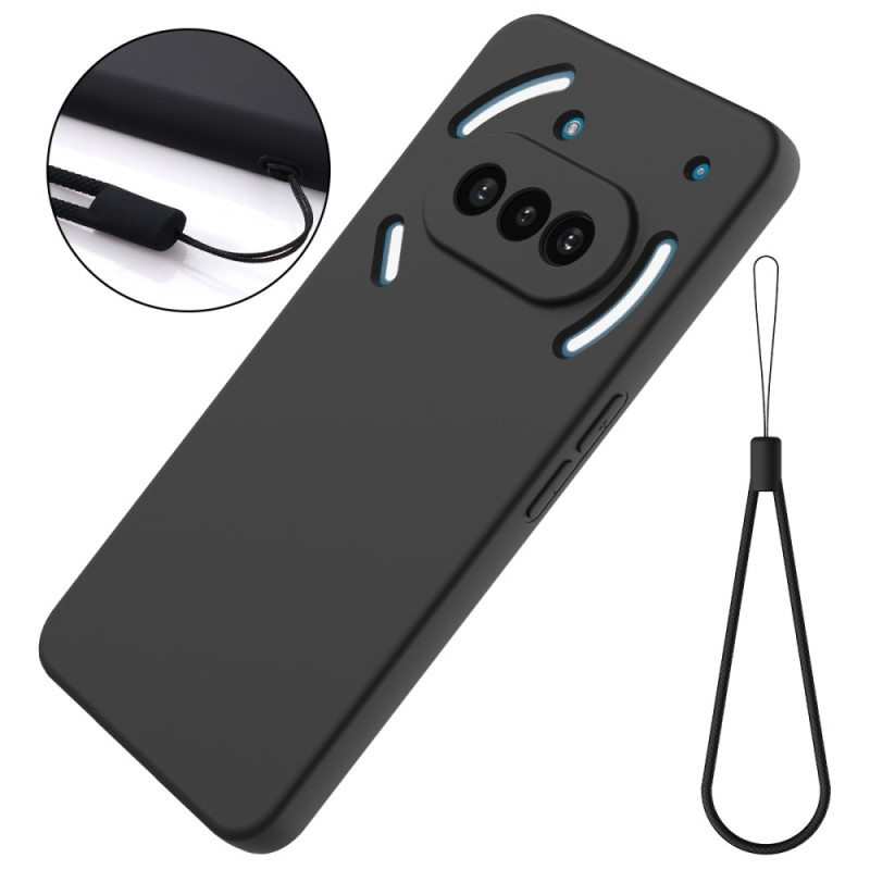 Nothing Phone (3a) Kotelo Nestemäinen Silikoni Takakuori Hihnalla