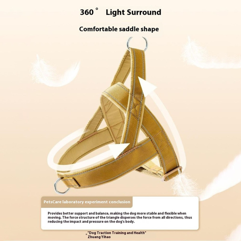 Taktisk sele med håndtak for hundetrening og turgåing, størrelse M