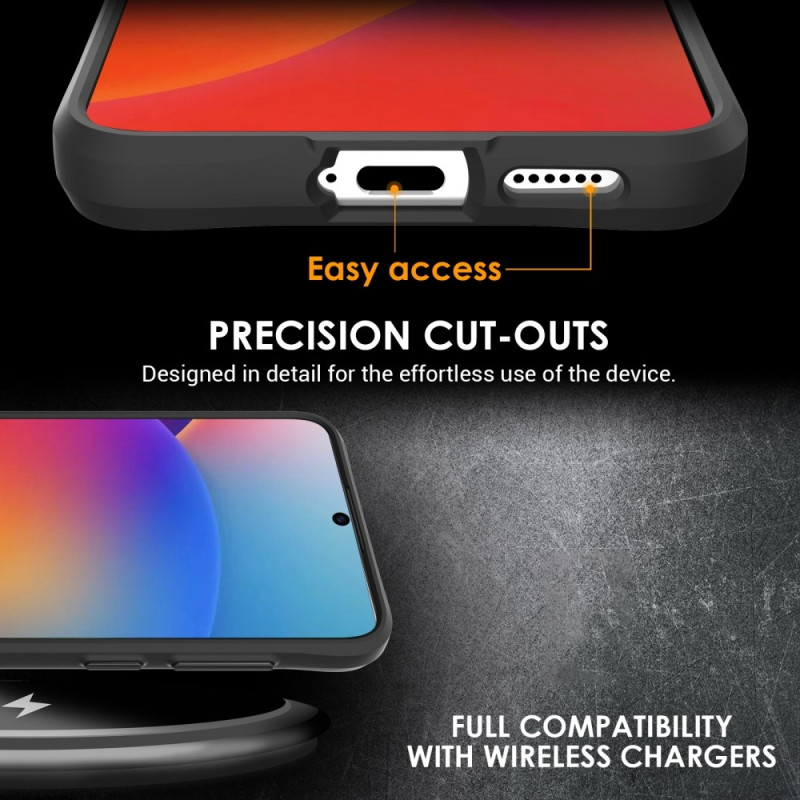 For Samsung Galaxy S25 Case Hybrid Hard PC Soft TPU Shockproof Phone Cover Black