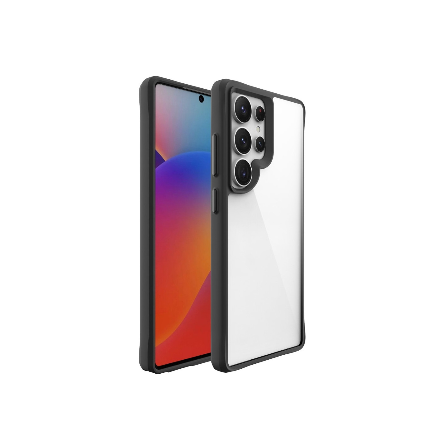 Samsung Galaxy S25 Ultra Kotelo Hybridi Kova PC Pehmeä TPU Iskunkestävä Suojakuori Musta