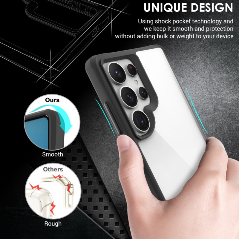 For Samsung Galaxy S25 Ultra Deksel Hybrid Hard PC Myk TPU Støtsikkert Mobildeksel