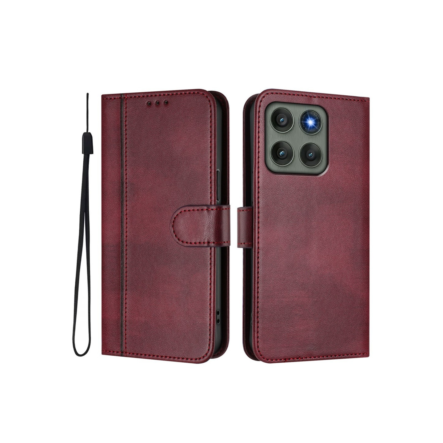 For Motorola Edge 60 Pro 5G Deksel Lommebokstativ Retrotekstur