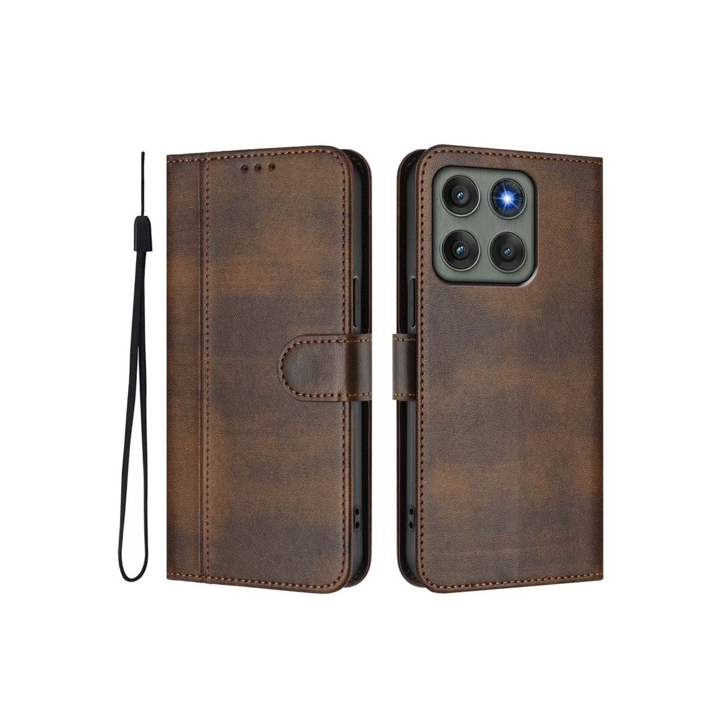 För Motorola Edge 60 Pro 5G Fodral Plånbok Ställ Retrostruktur