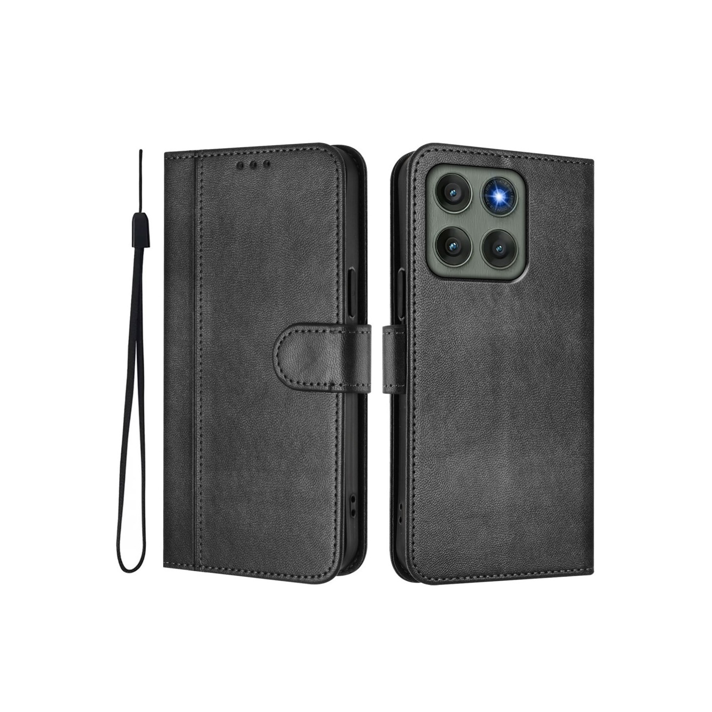 For Motorola Edge 60 Pro 5G Deksel Lommebokstativ Retrotekstur