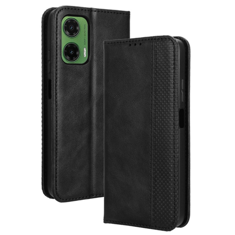 Motorola Moto G35 5G Stand Phone Case Full Protection Wallet Cover - Black