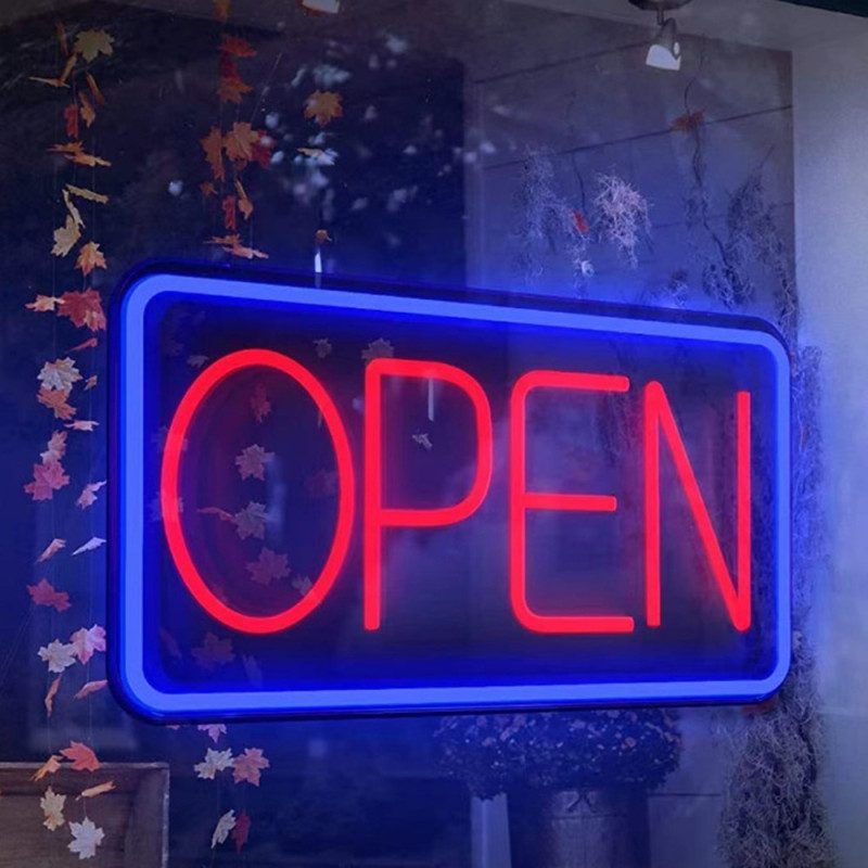 Open Sign Neon Sign Illuminated Signage Neon Light LED Lamp Decor Dimmable