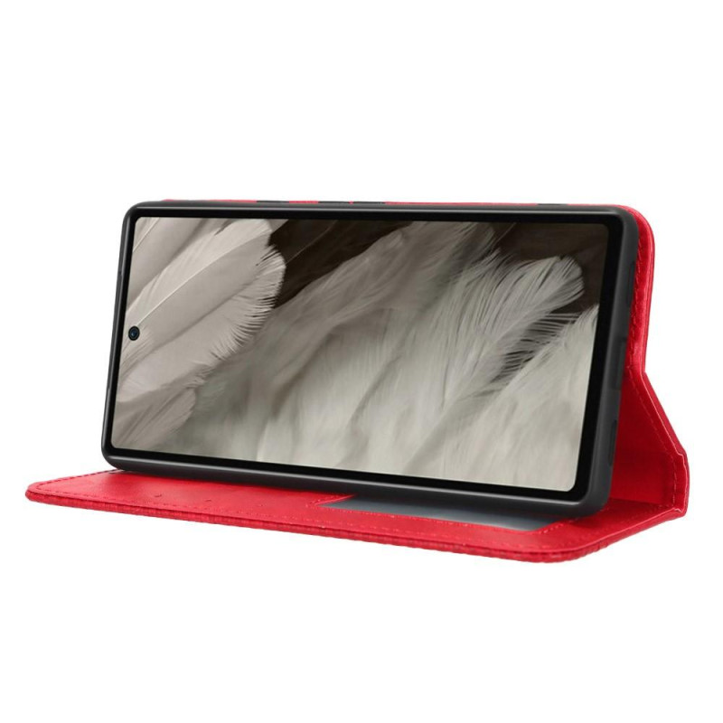 Google Pixel 7a Stand Phone Case Full Protection Wallet Cover - Red