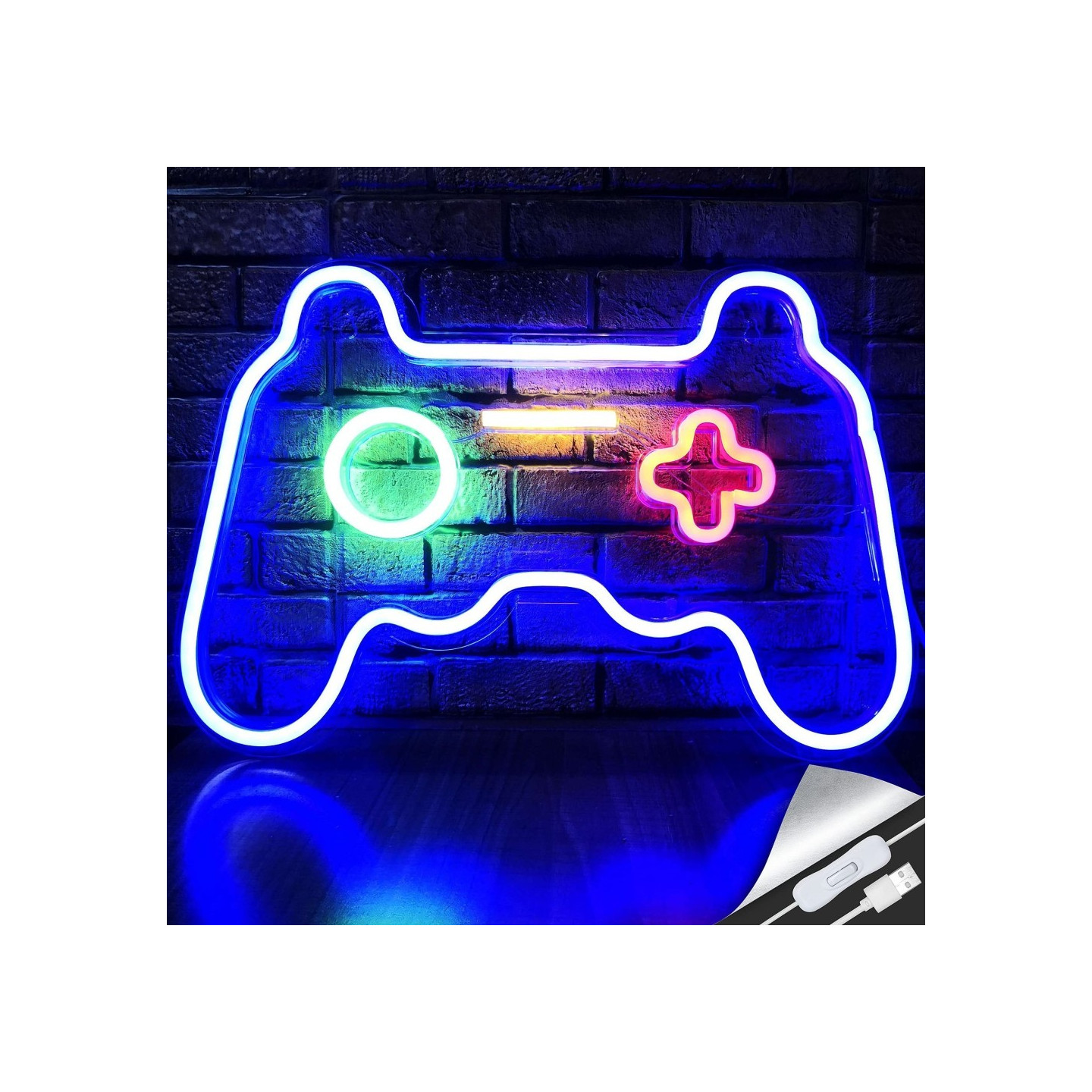 41x28cm Gamepad Design Gaming Neon Light Game Room Wall Decoration Led Lamp