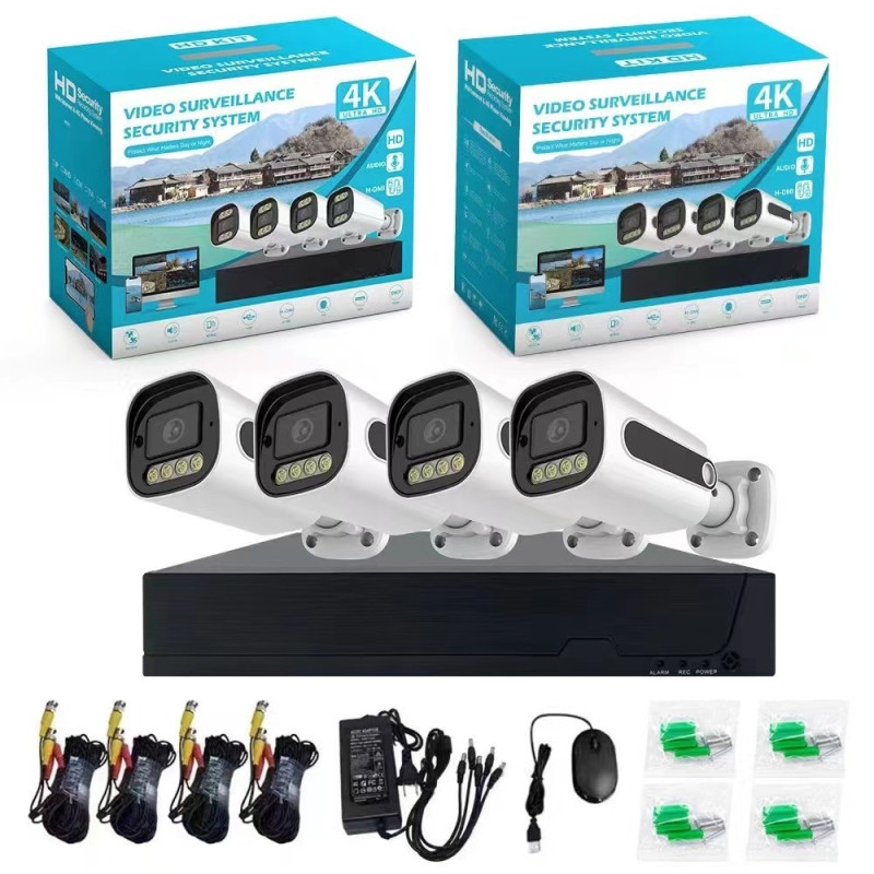 4 Channel DVR Kit Surveillance Camera HD Security CCTV System for Outdoor Use
