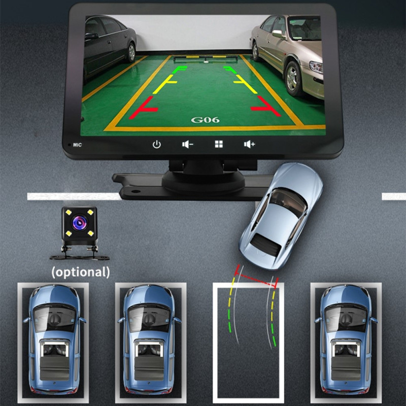 7" trådløs Carplay Android Auto Bluetooth GPS MP5 sugekopp bilstereo