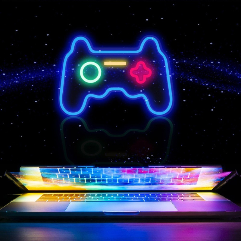41x28cm Gamepad Design Gaming Neonljus Spelrum Väggdekoration Led-lampa