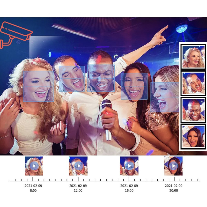 4-kanavainen DVR-valvontakamerasarja HD-valvontajärjestelmä ulkokäyttöön