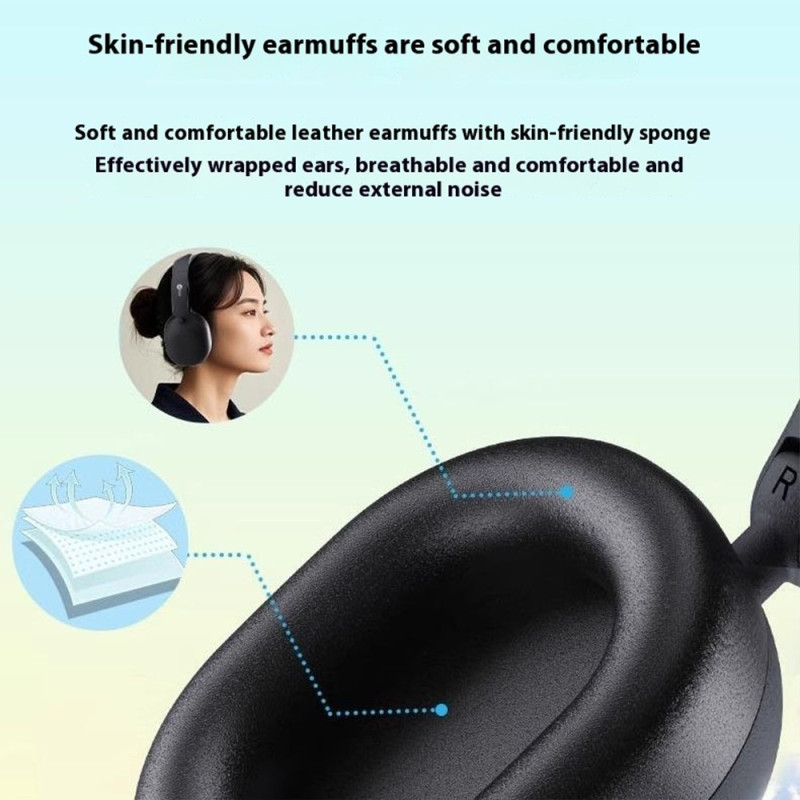 LENOVO Wireless Over-Ear Headphones Foldable Music Bluetooth Headset - White