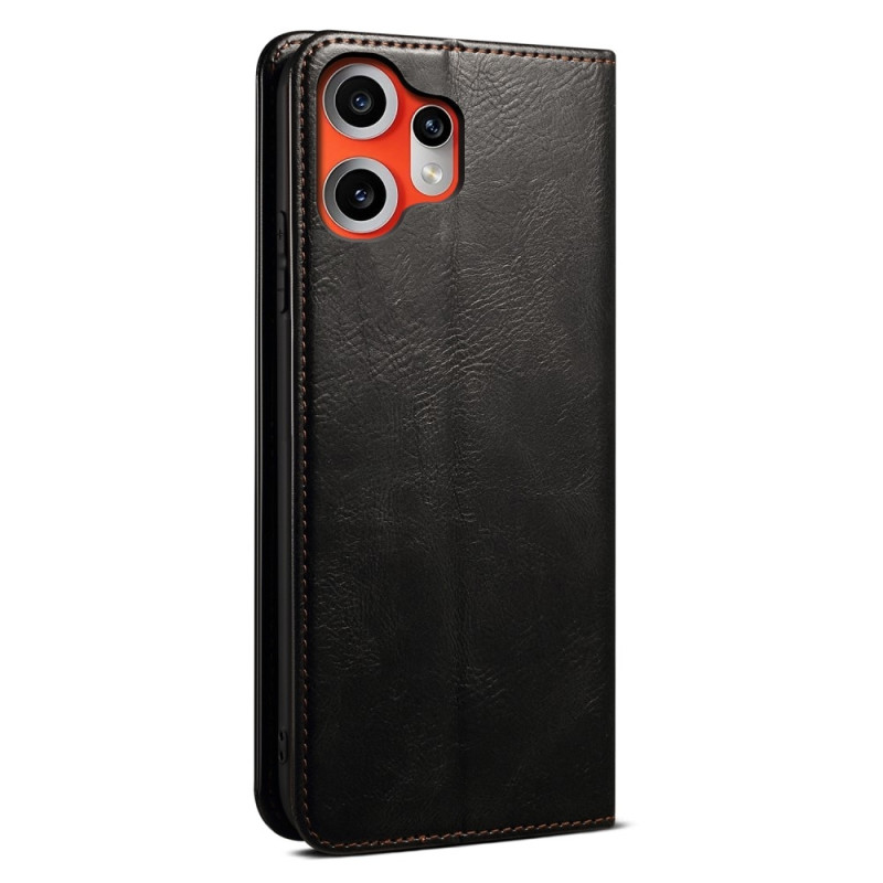 Crazy Horse Wallet Case For Nothing CMF Phone 2 Pro - Black