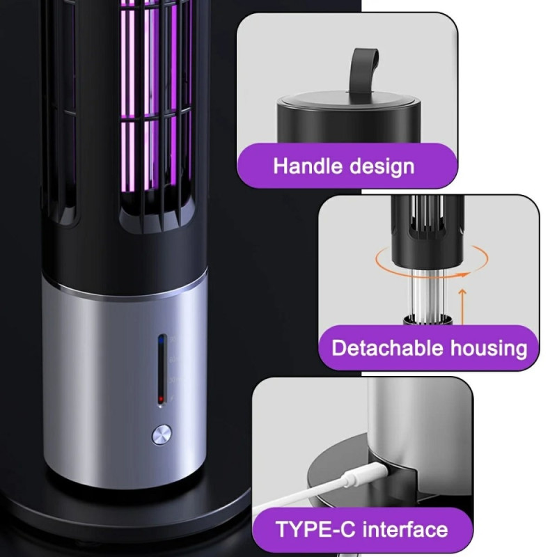 Portable Mosquito Lamp Rechargeable Insect Trap Mosquito Killer Bug Zapper