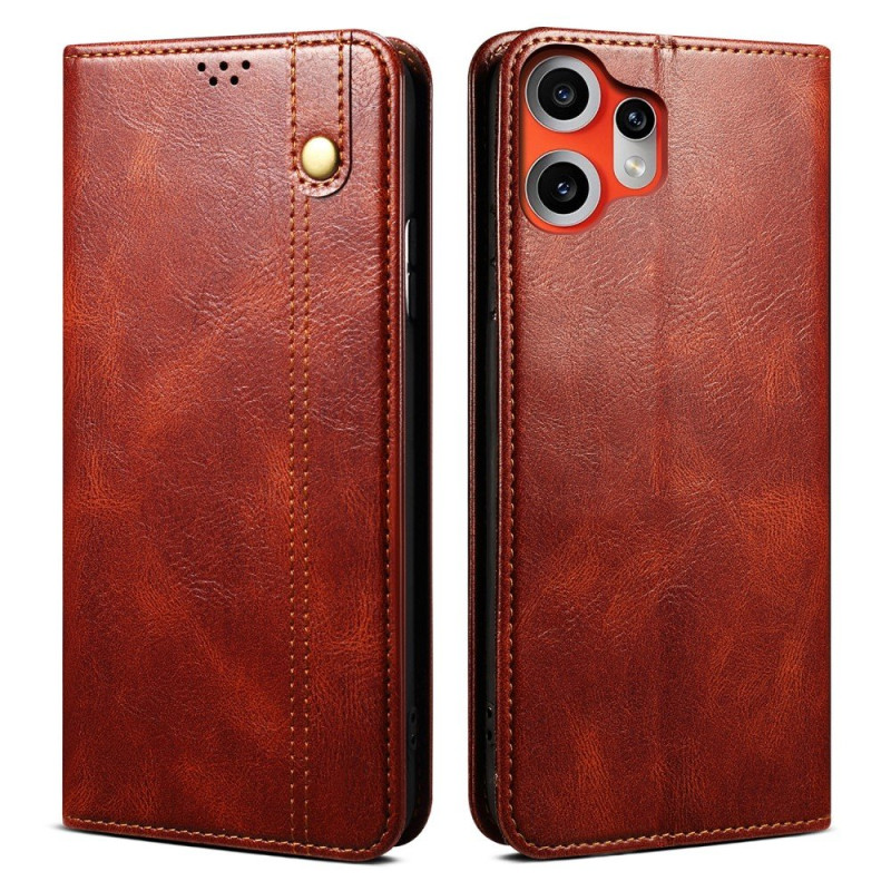 Crazy Horse pung-etui til Nothing CMF Phone 2 Pro - Brun