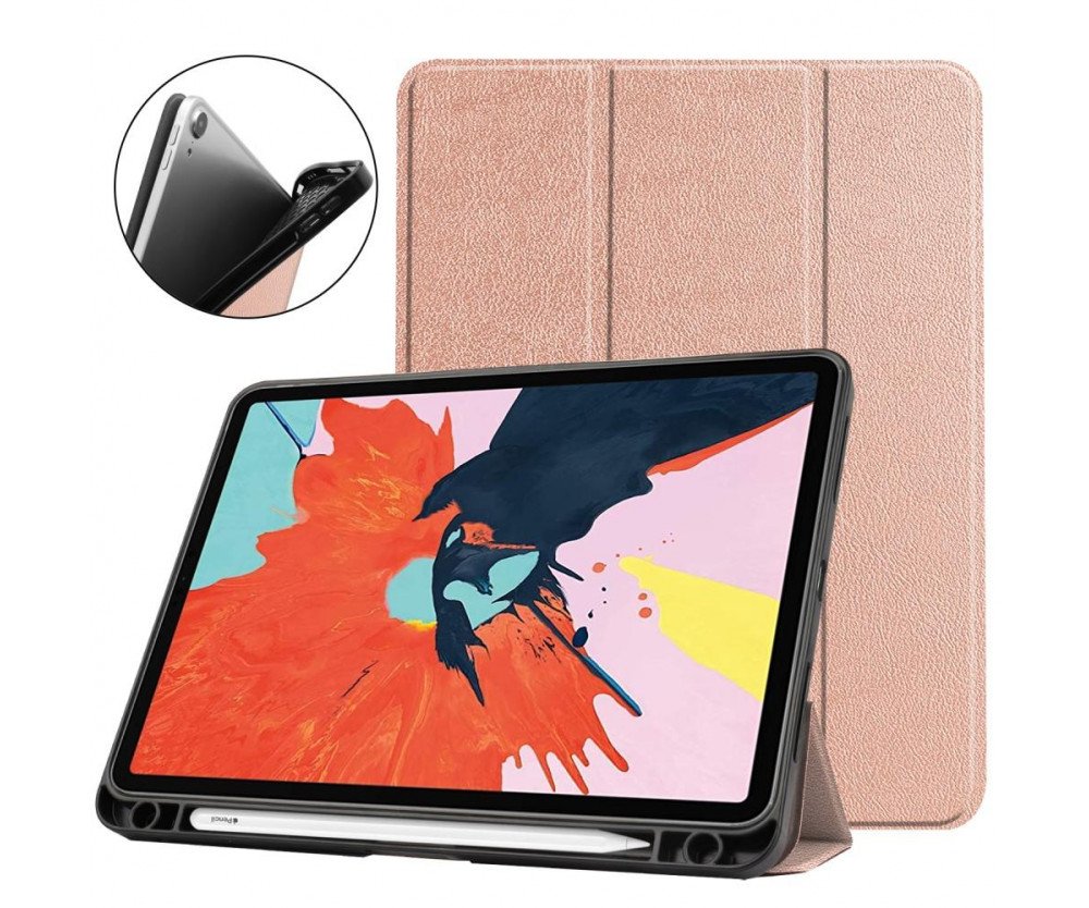 Apple iPad Air (2020) (2022) Slim fit tri-fold fodral - Rose Gold