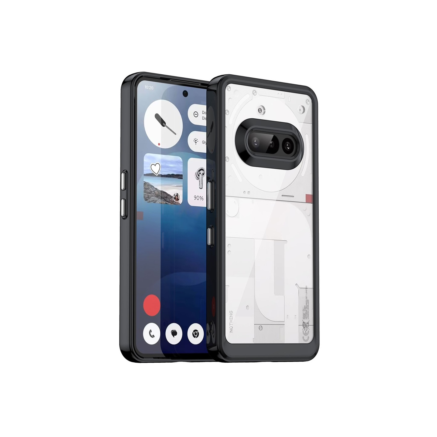 For Nothing Phone (3a) Case TPU + Acrylic Protective Clear Phone Cover