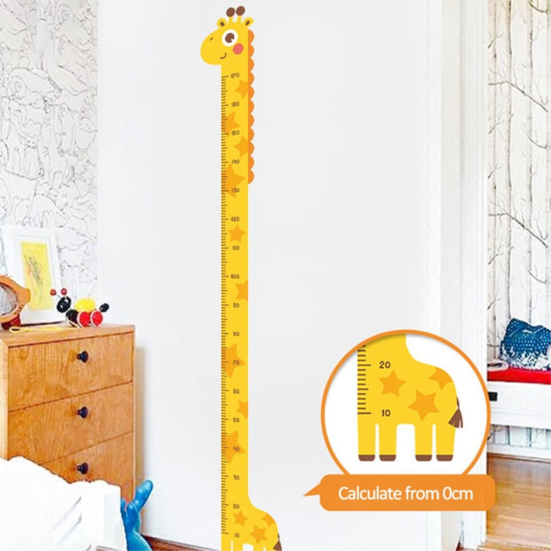 Measure Growing Length Wall Decal Growth Chart Wall Sticker - Giraffe