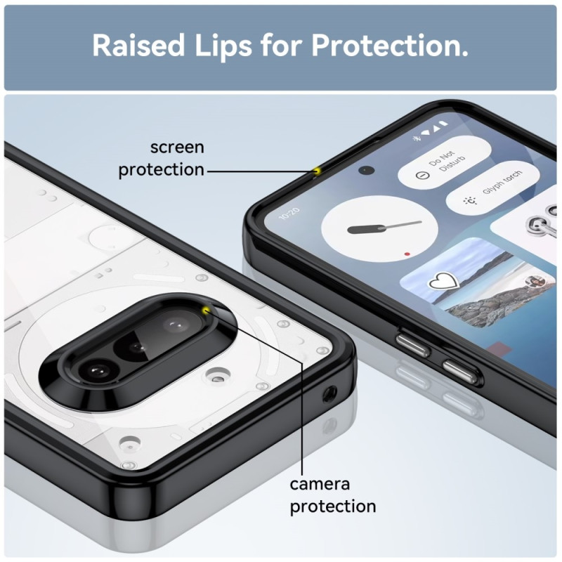 För Nothing Phone (3a) Skal TPU + Akryl Skyddande Transparent Telefonfodral