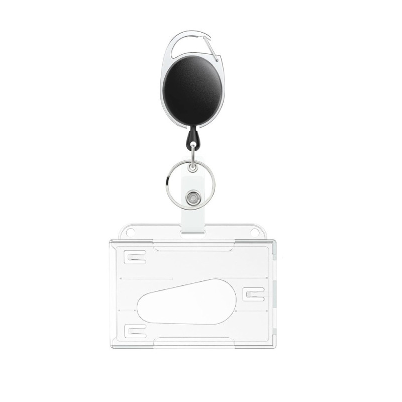 Card holder PS holder with double ID card holder and telescopic buckle Horizontal
