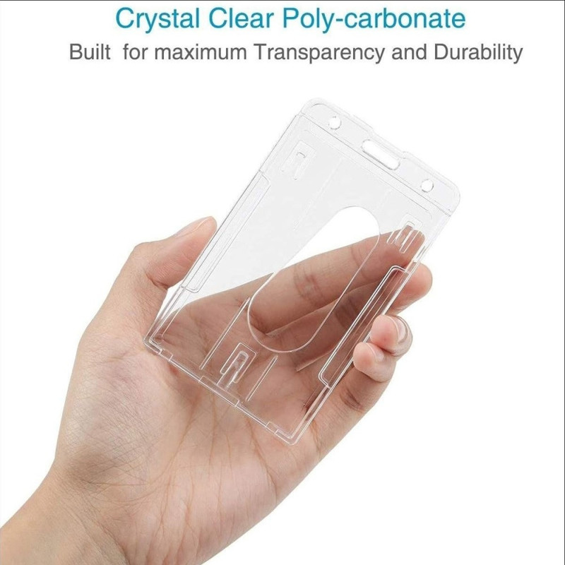 Kortholder PS-holder med dobbelt ID-kortholder og teleskopspænde Vandret