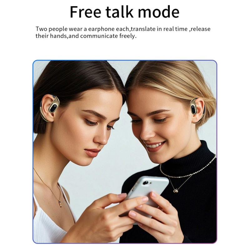 144 språk Translation Översättare Smart Translator Headset Bluetooth - Vit