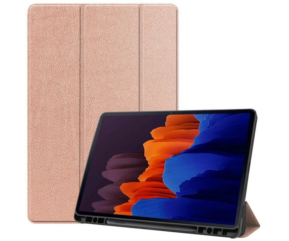 Slim Fit Cover Fodral Till Samsung Galaxy Tab S7 Plus - RoseGold