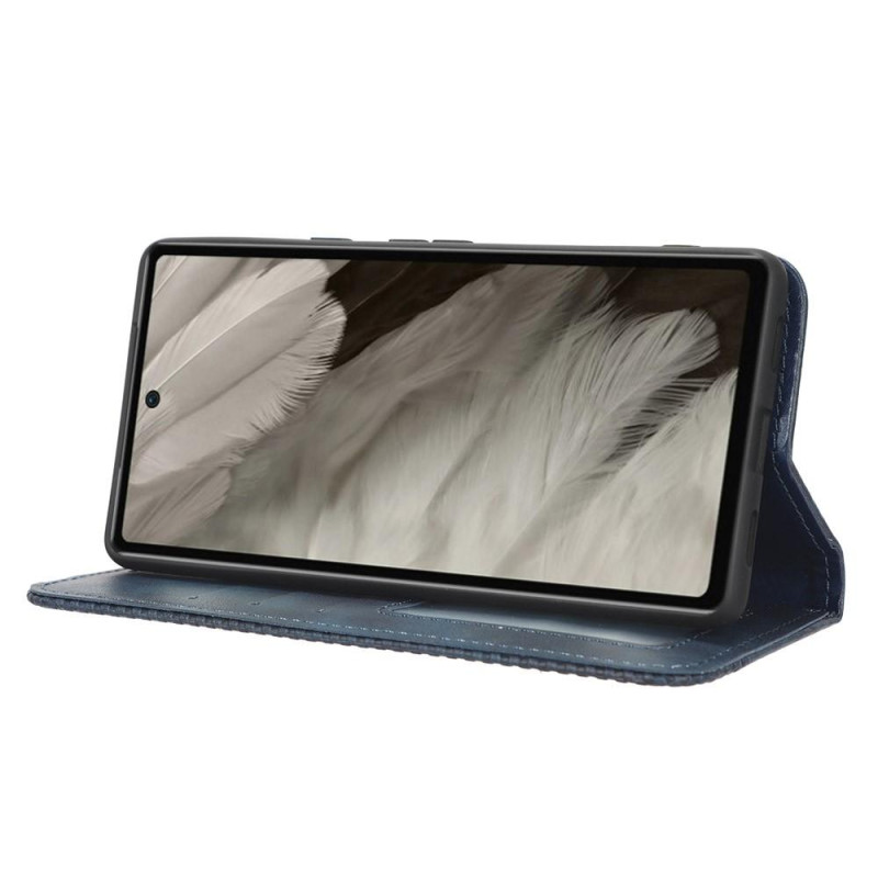 Google Pixel 7a Stand Phone Case Full Protection Wallet Cover - Blue
