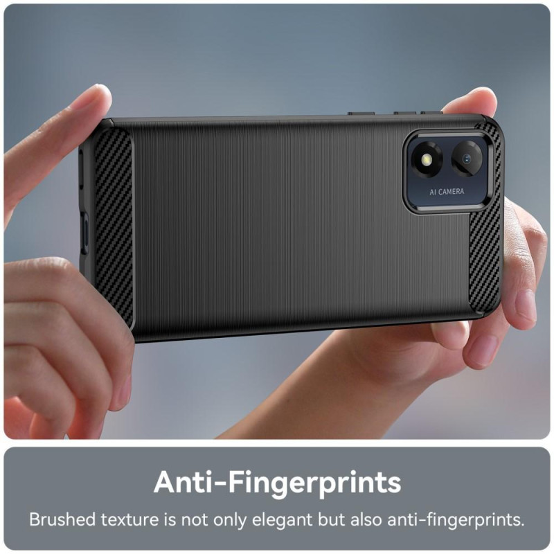 Carbon Fiber Texture TPU Kansi - Motorola Moto E13 4G